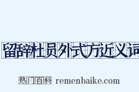 留辞杜员外式方近义词是什么意思的图片